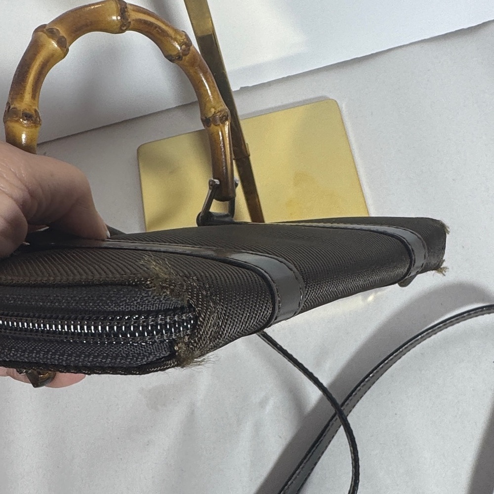 AUTHENTIC Gucci Bamboo mini Crossbody Bag with Bamboo Handle - Picture 4 of 9